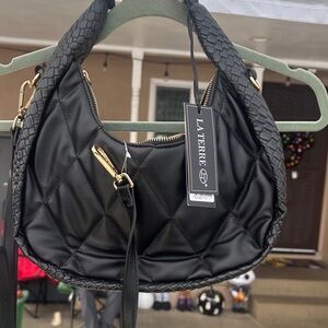 La Terre Black Quilted Women's Bag